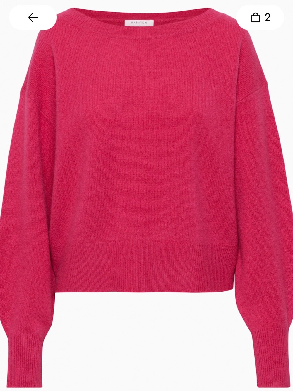 Babaton Hot Pink Fuchsia cashmere Sweater